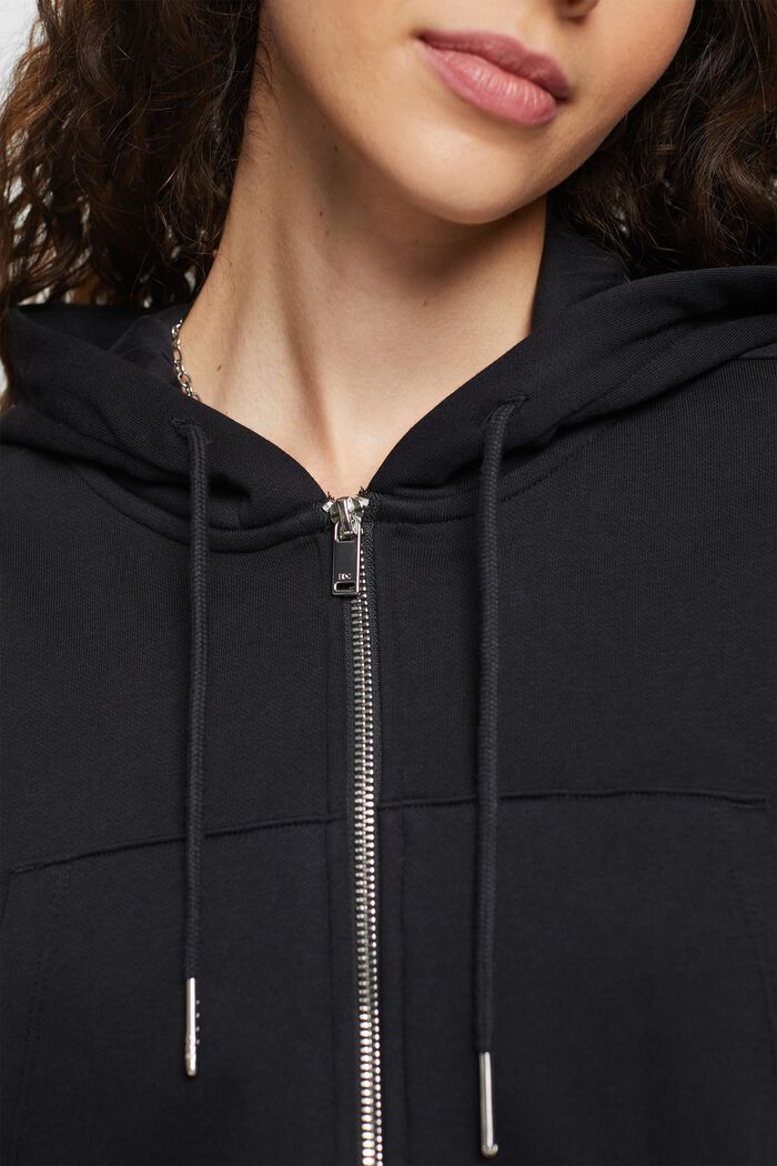 Cropped hoodie, BLACK, detail image number 2