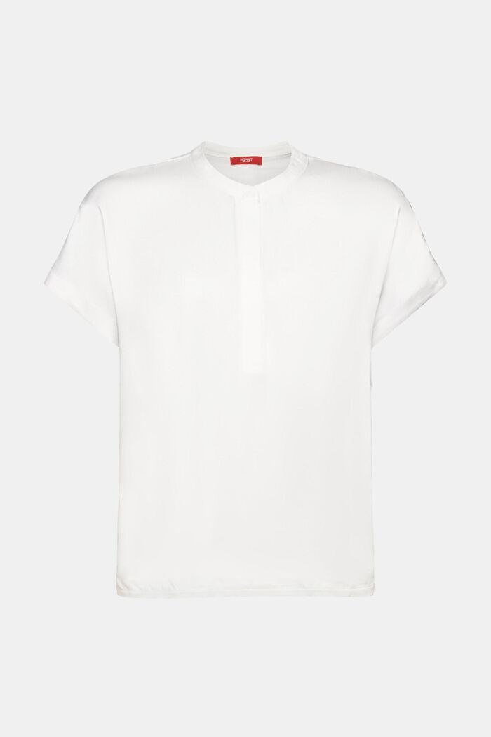 T-shirt van een materiaalmix, OFF WHITE, detail image number 6
