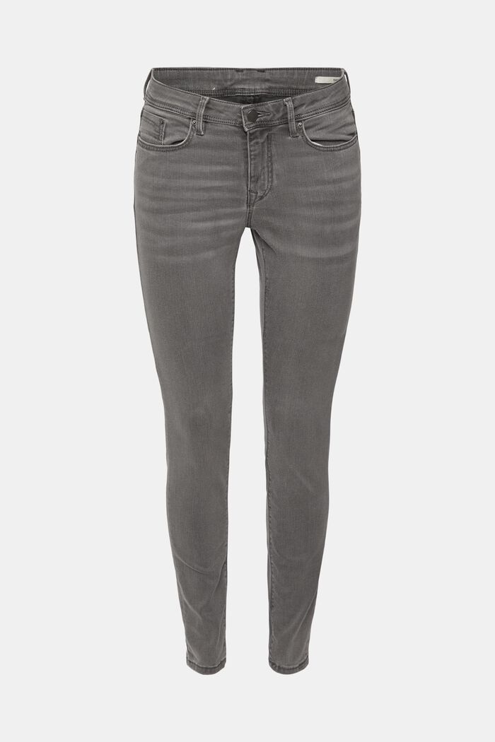Stretchjeans met een skinny fit, GREY MEDIUM WASHED, overview