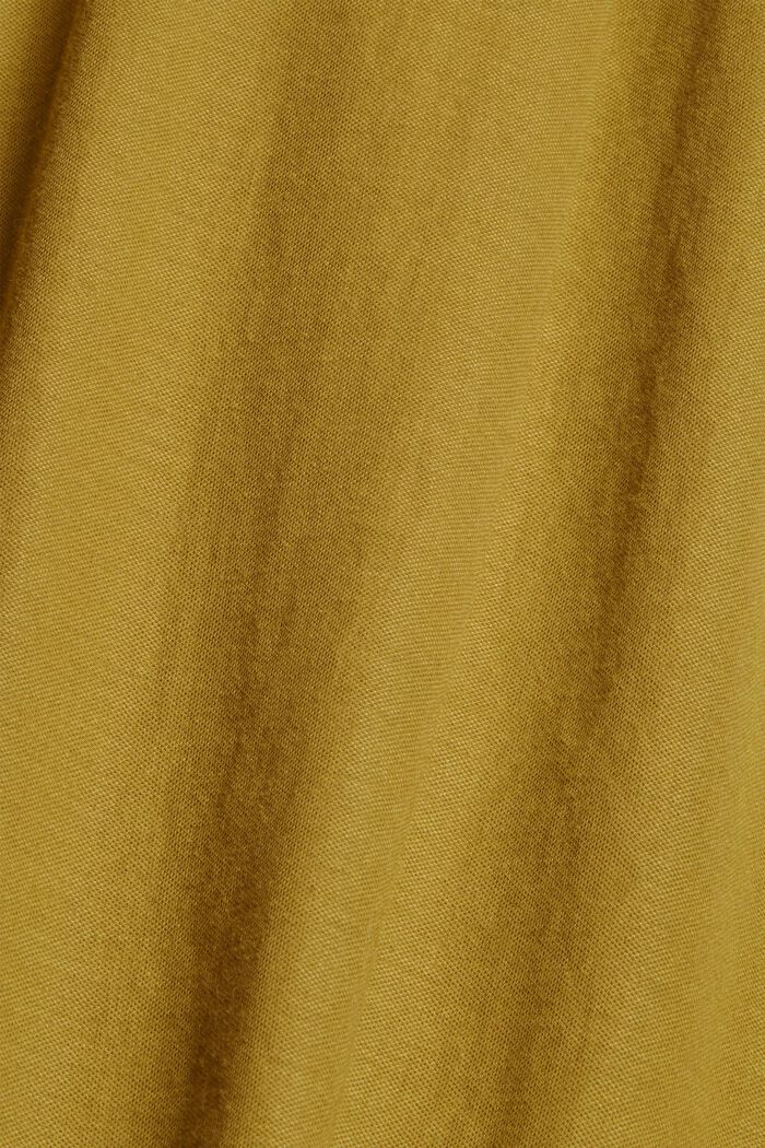 Midi-jurk met V-hals voor en achter, LENZING™ ECOVERO™, OLIVE, detail image number 4