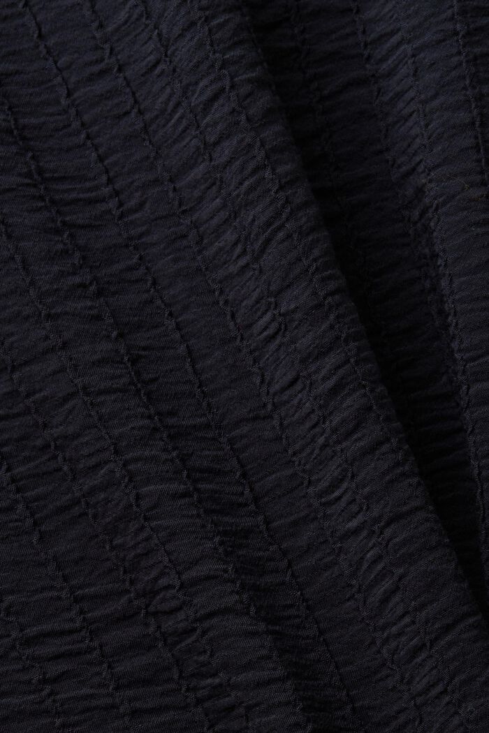 Gestructureerde blouse met lange mouwen, BLACK, detail image number 5