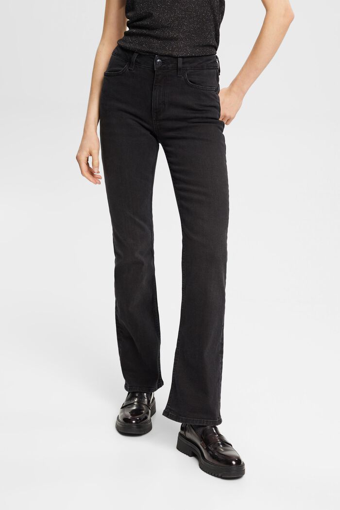 Bootcut jeans met middelhoge taille, BLACK DARK WASHED, detail image number 0