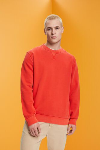 Rood Effen sweatshirt met regular fit