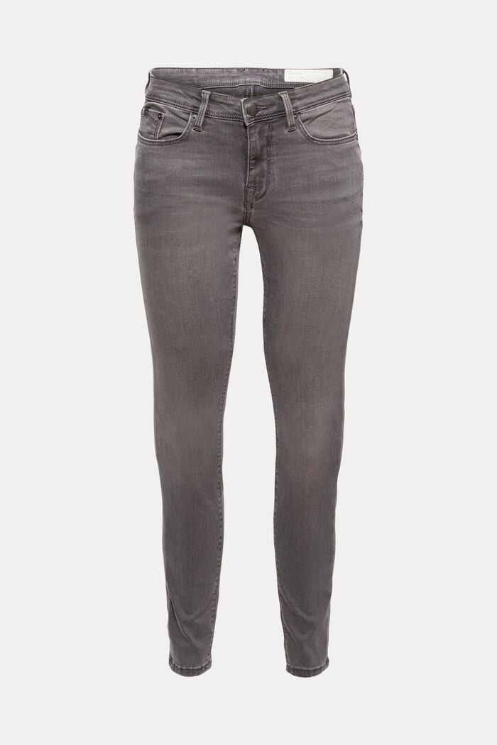 Low rise skinny jeans, GREY MEDIUM WASHED, overview