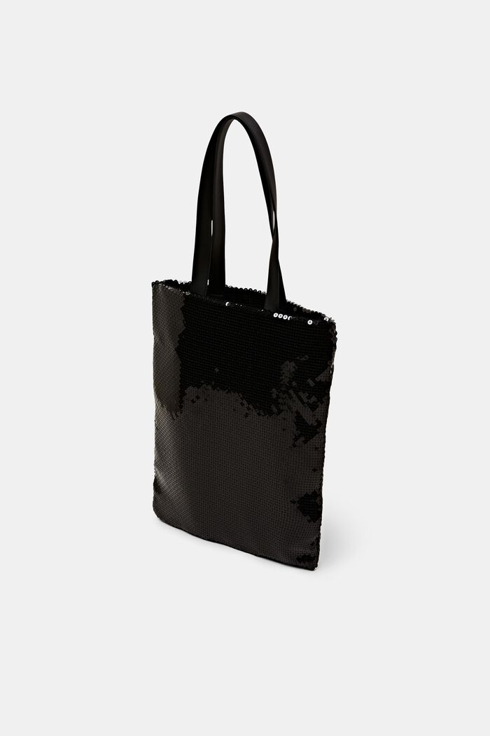 Tote bag met pailletjes, BLACK, detail image number 2