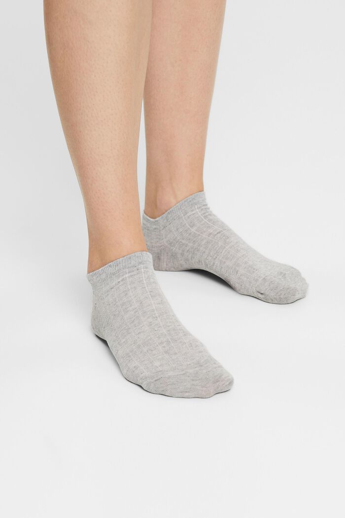 Sneaker socks, WHITE/GREY, detail image number 2