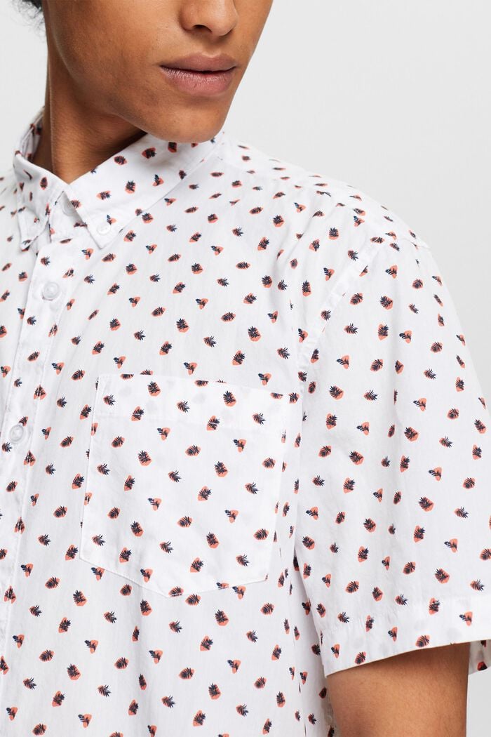Jersey overhemd met print, WHITE, detail image number 2