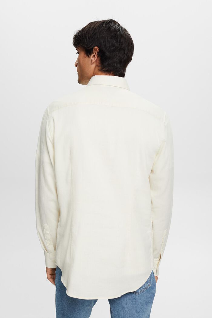 Slim fit overhemd met structuur, 100% katoen, ICE, detail image number 4
