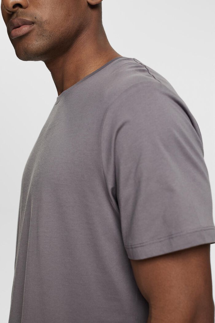 Jersey T-shirt, 100% katoen, DARK GREY, detail image number 0