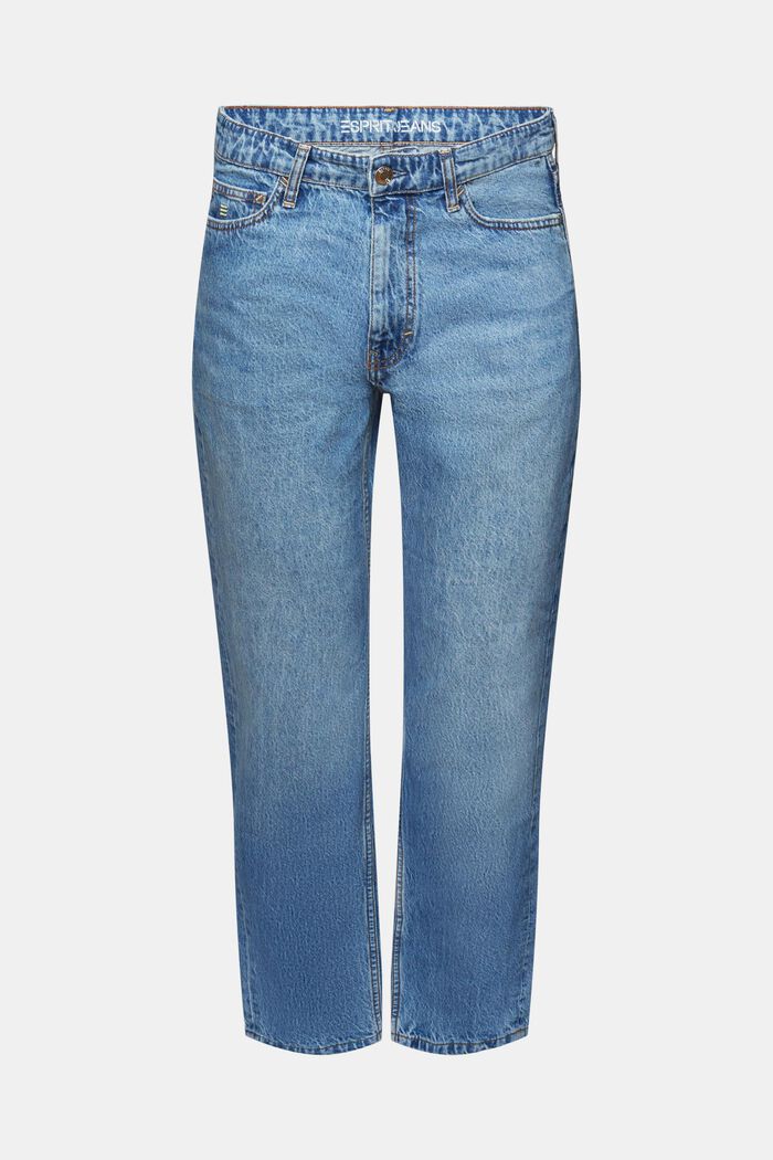 Casual retro jeans met middelhoge taille, BLUE LIGHT WASHED, detail image number 7