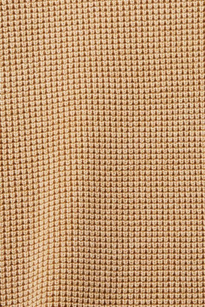 Basic trui met ronde hals, 100% katoen, BEIGE, detail image number 4