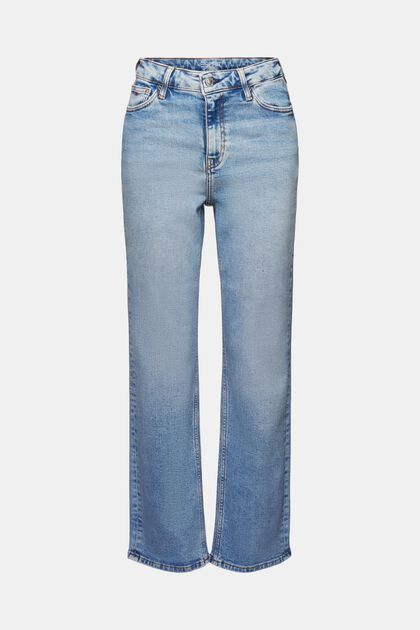 Straight jeans met retrolook en hoge taille