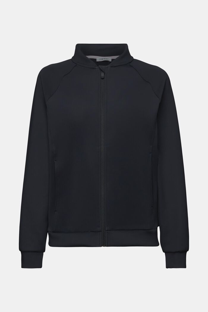 Sportieve sweatshirt cardigan, BLACK, detail image number 7