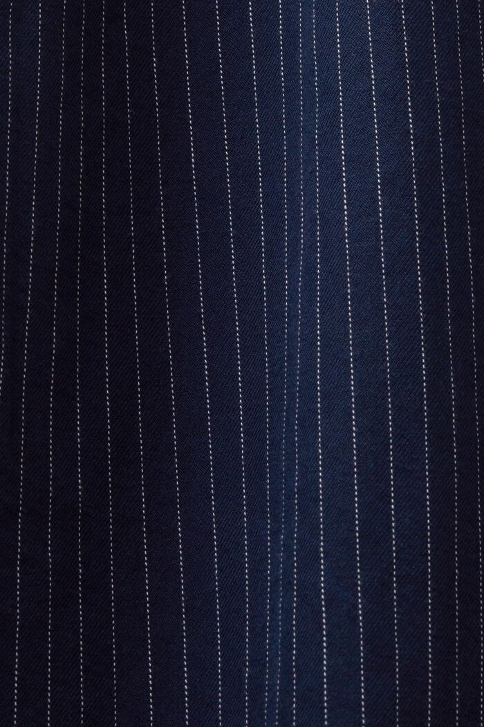 Overhemd van keperstof met fijne strepen, 100% katoen, NAVY, detail image number 4