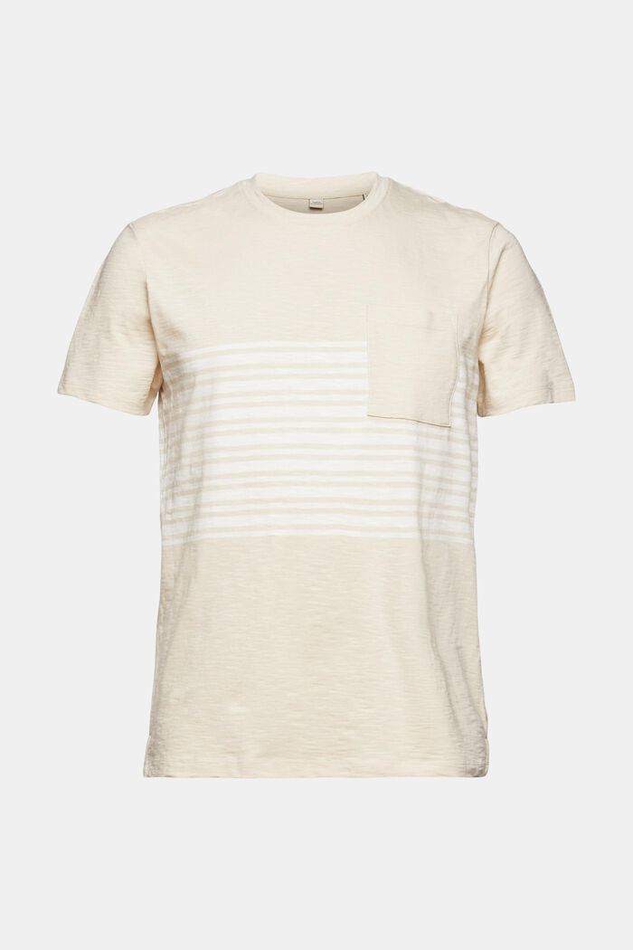 Jersey T-shirt met streepmotief, SKIN BEIGE, detail image number 0