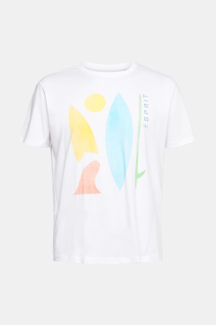 Jersey T-shirt met print, WHITE, overview