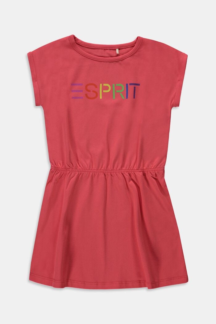 Jersey jurk met kleurige logoprint