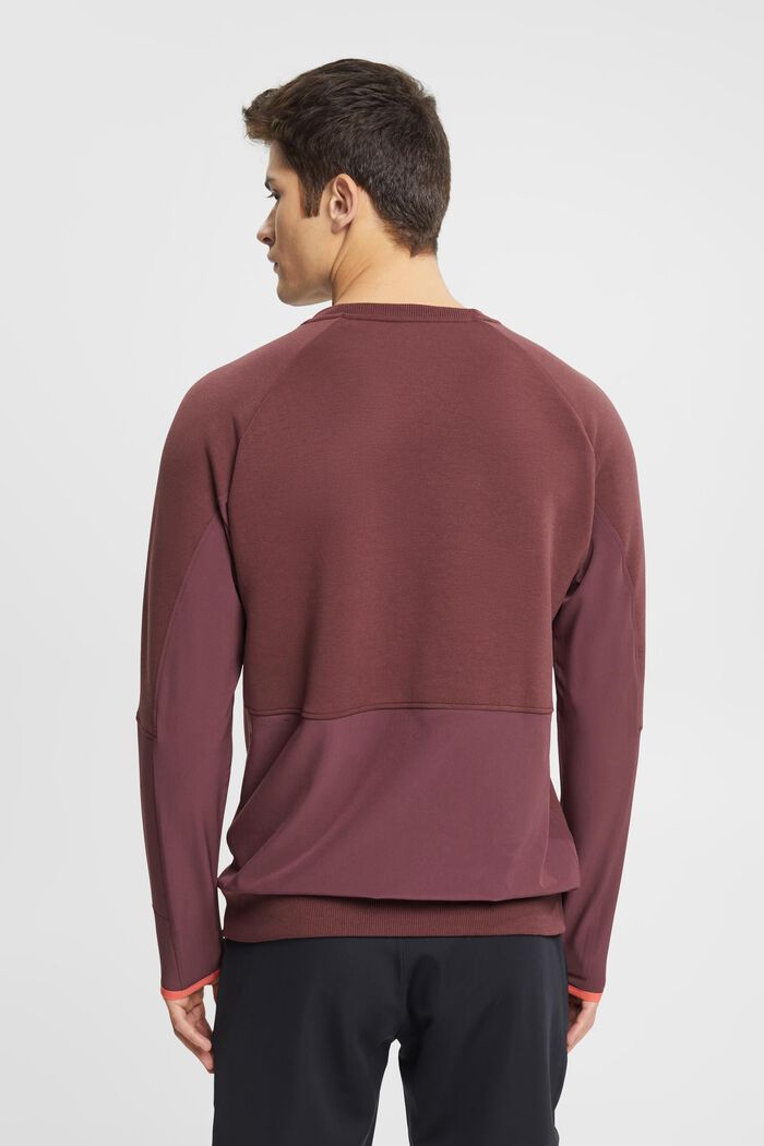 Sweatshirt met ritsvak op de borst, BORDEAUX RED, detail image number 3
