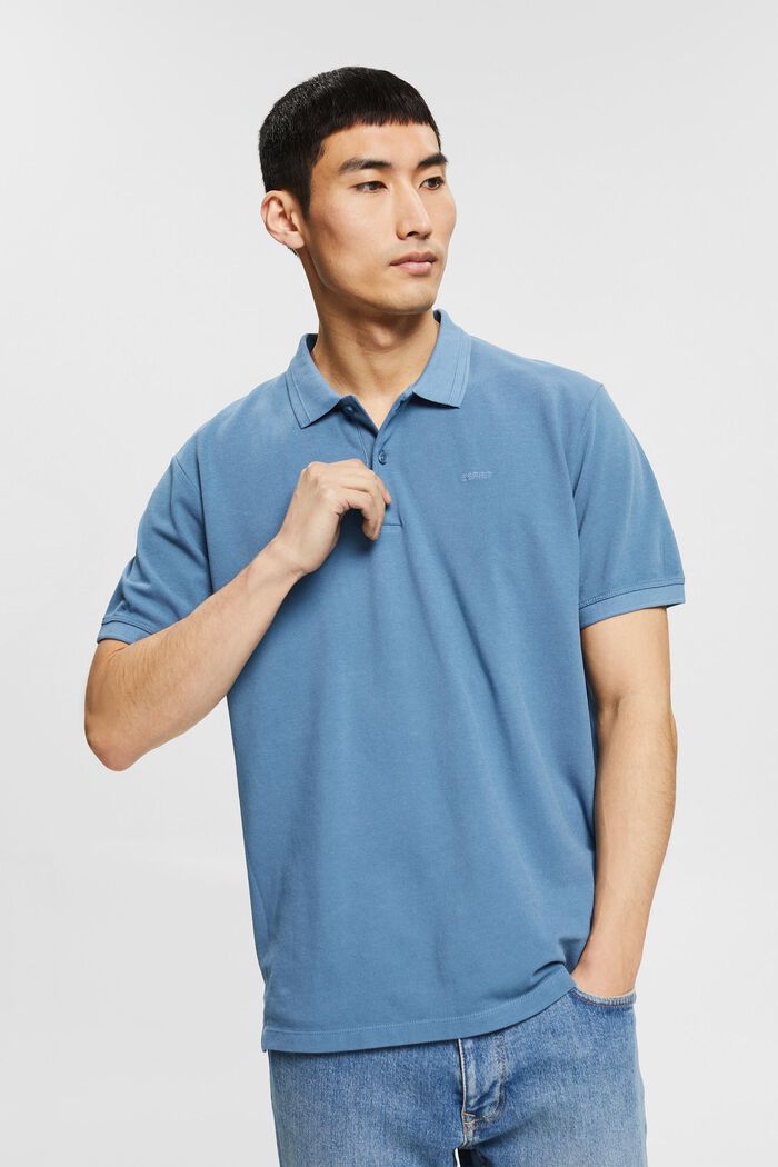 Poloshirt van 100% organic cotton, BLUE, detail image number 0