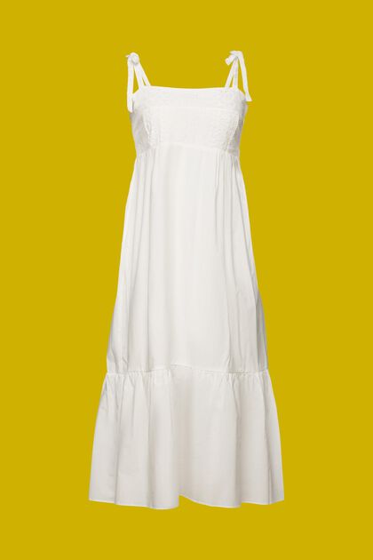 Midi-jurk met borduursel, LENZING™ ECOVERO™