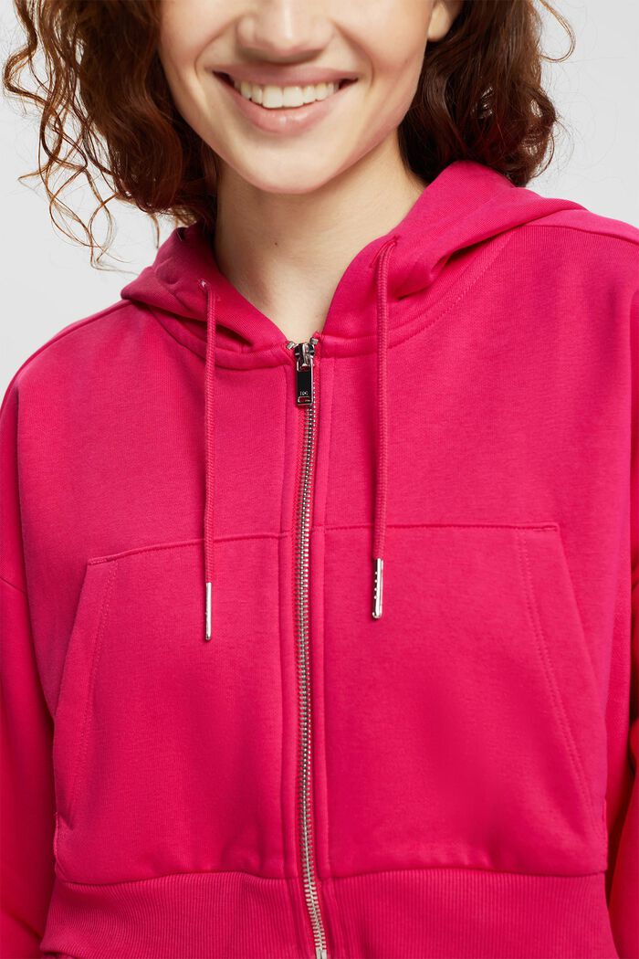 Cropped hoodie, PINK FUCHSIA, detail image number 2