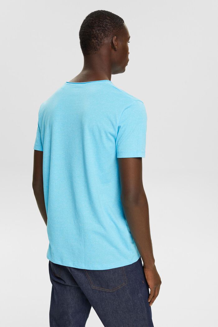 Gerecycled: gemêleerd jersey T-shirt, TURQUOISE, detail image number 3