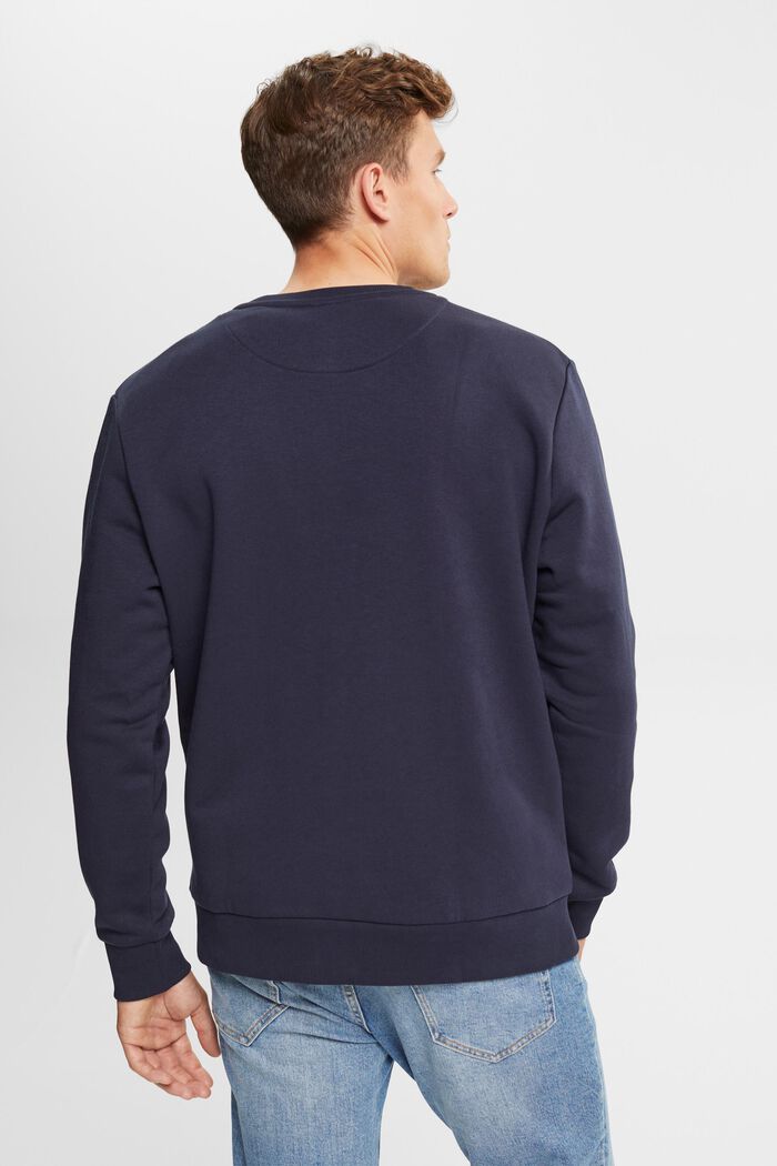 Sweatshirt met kleurrijk logoborduursel, NAVY, detail image number 3