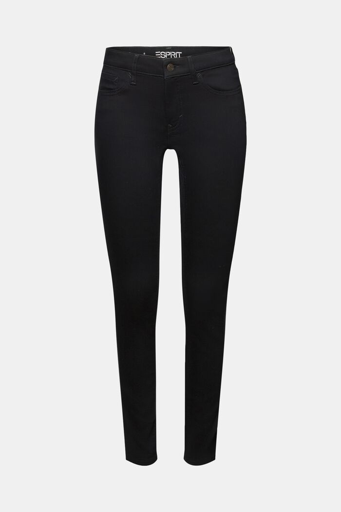 Mid rise skinny jeans, BLACK RINSE, detail image number 6