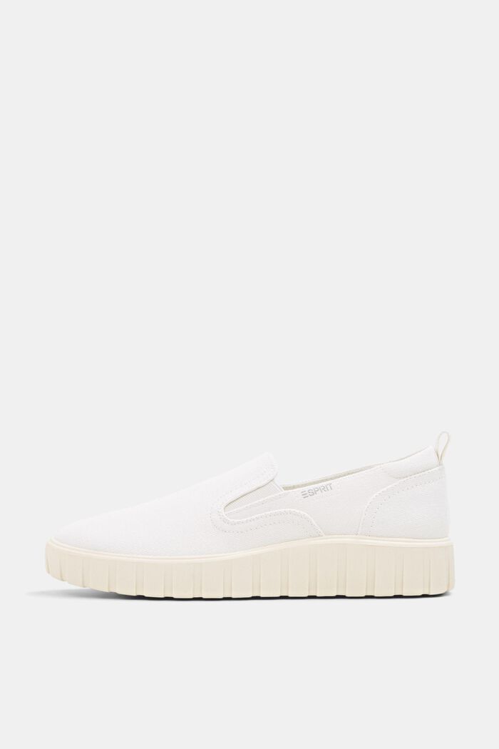 Instapsneakers met plateauzool, WHITE, overview