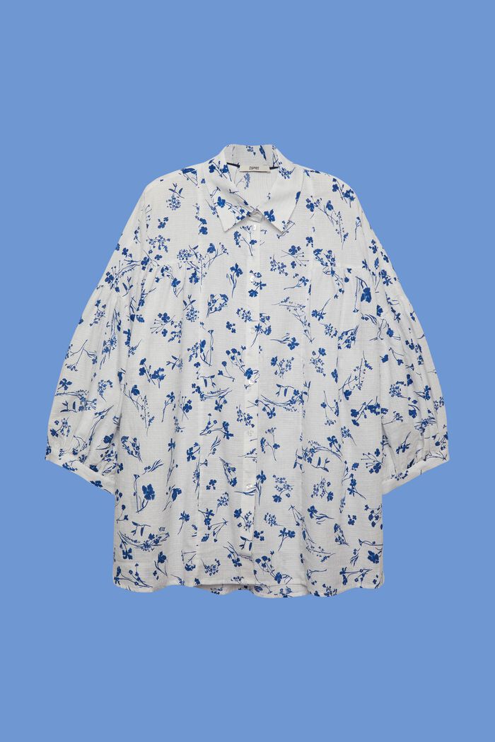 CURVY oversized overhemdblouse, 100% katoen, OFF WHITE, detail image number 2