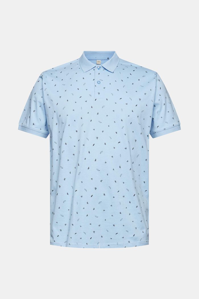 Jersey polo met print, LIGHT BLUE, detail image number 5