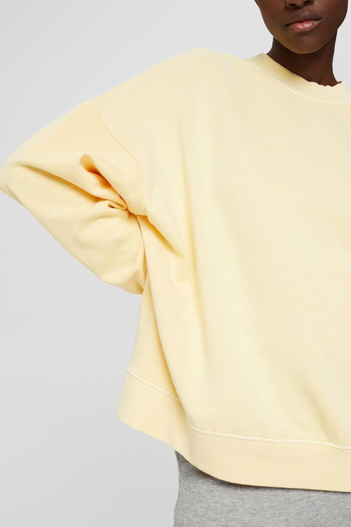 Sweatshirt van 100% biologisch katoen, PASTEL YELLOW, detail image number 2