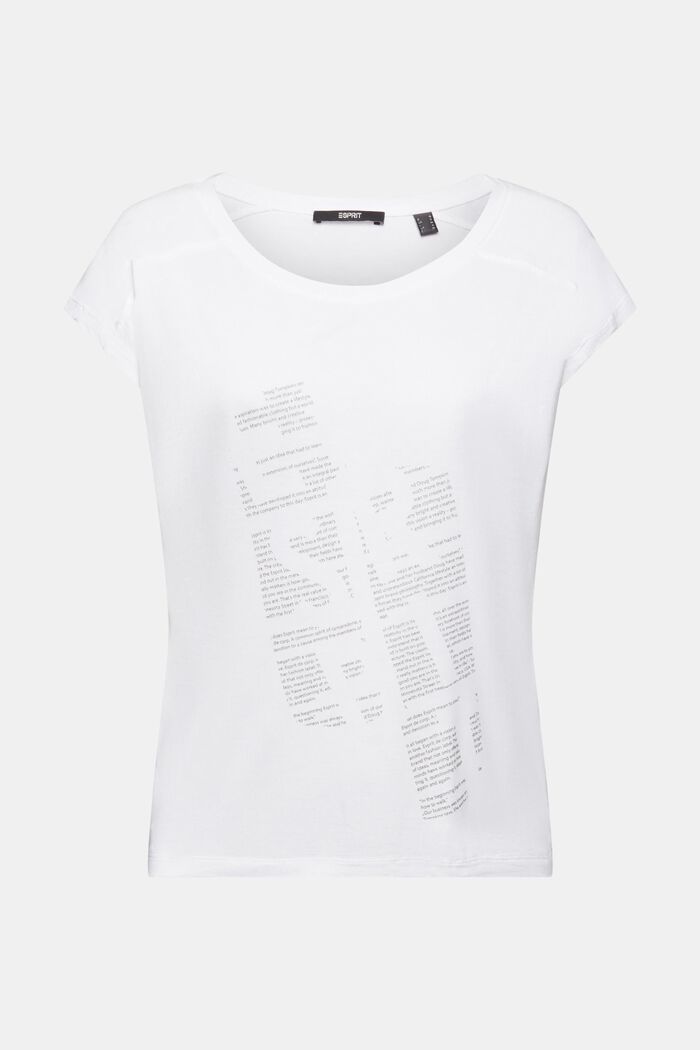 T-shirt met print op de voorkant, LENZING™ ECOVERO™, WHITE, detail image number 6