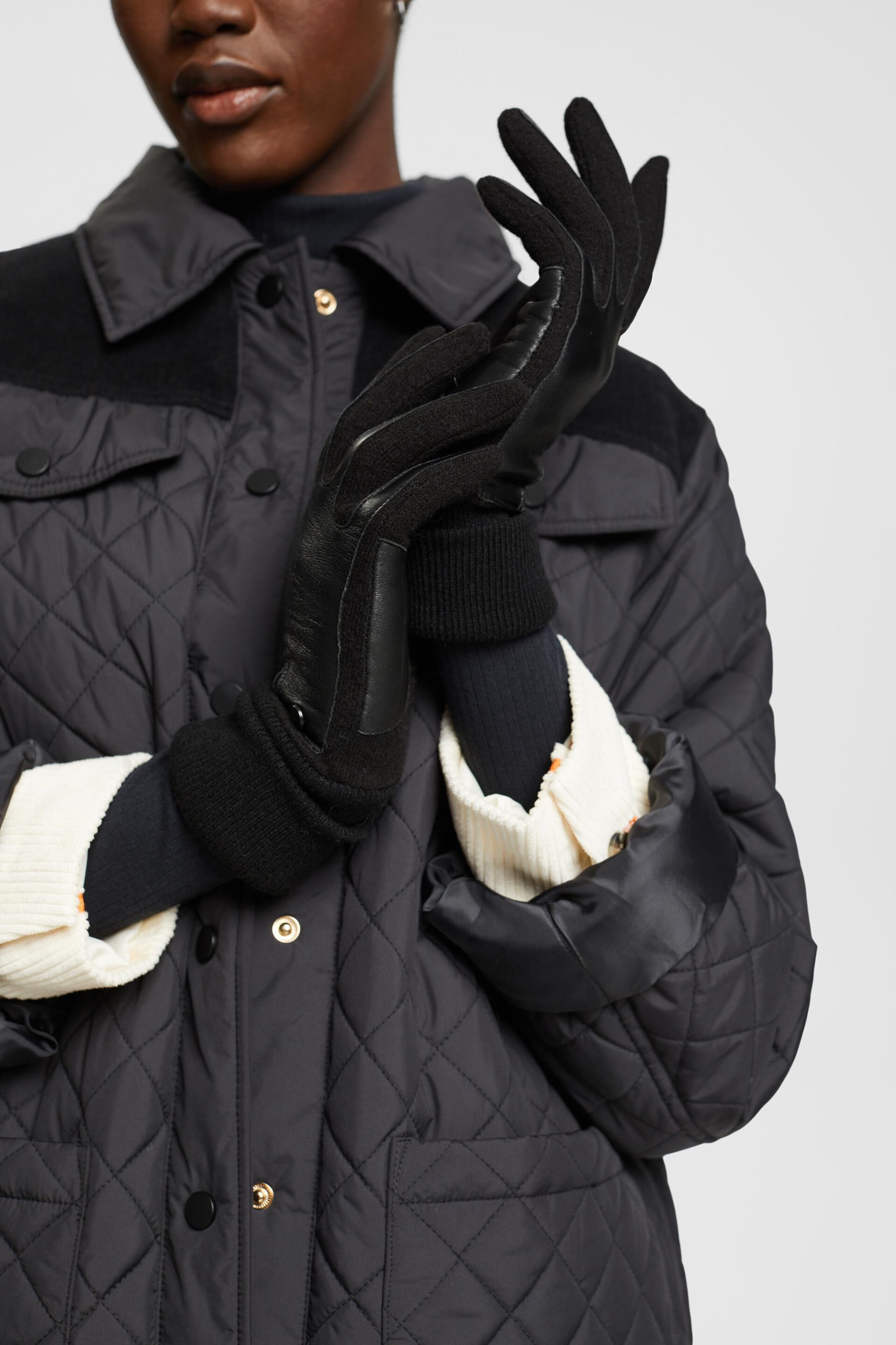 Esprit Handschoen Y15380 in het Grijs Dames Accessoires voor voor Handschoenen voor 