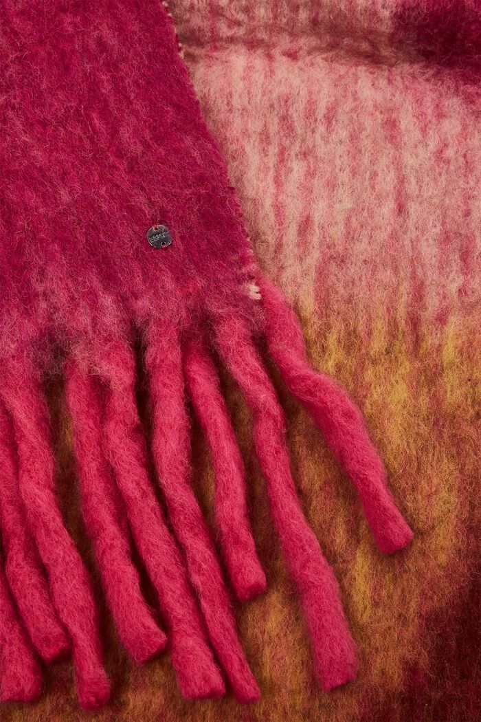 Grofgebreide sjaal van een wolmix, TERRACOTTA, detail image number 1