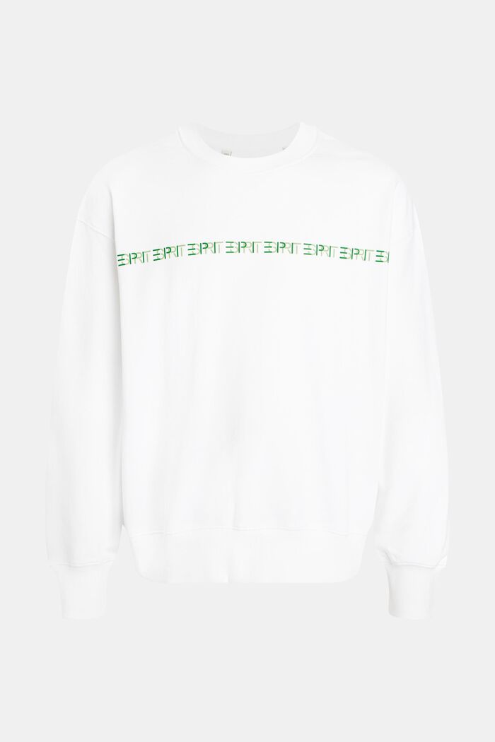 Geribd sweatshirt met logo Yagi Archive, WHITE, detail image number 4