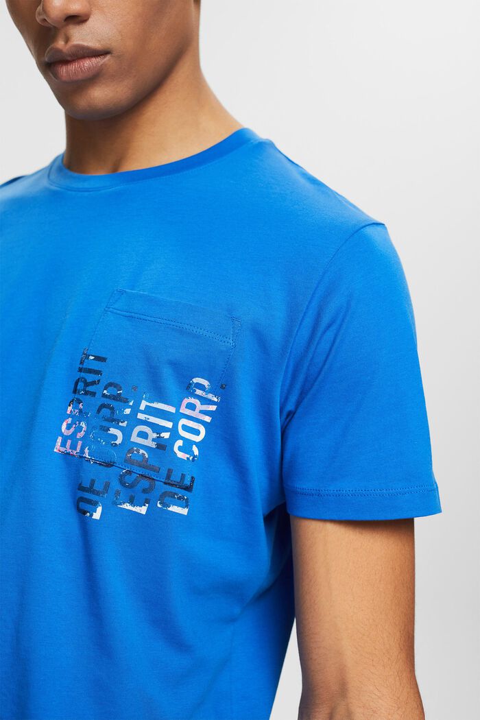 Jersey T-shirt met print, BRIGHT BLUE, detail image number 1