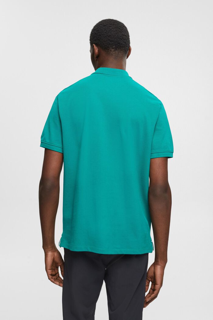 Slim fit-poloshirt, EMERALD GREEN, detail image number 3