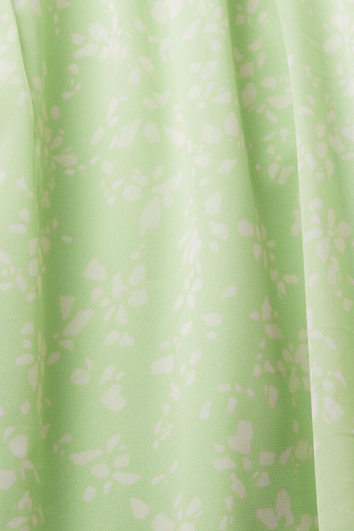 Chiffon mini-jurk met print, LIGHT GREEN, detail image number 6