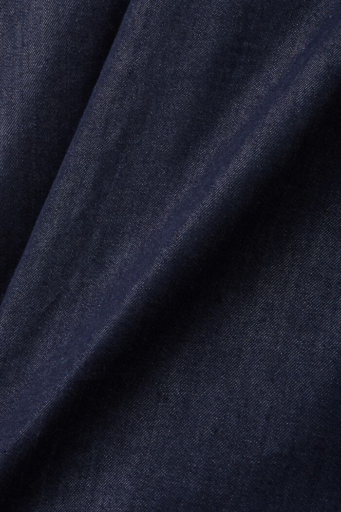 Denim blouse, BLUE DARK WASHED, detail image number 6