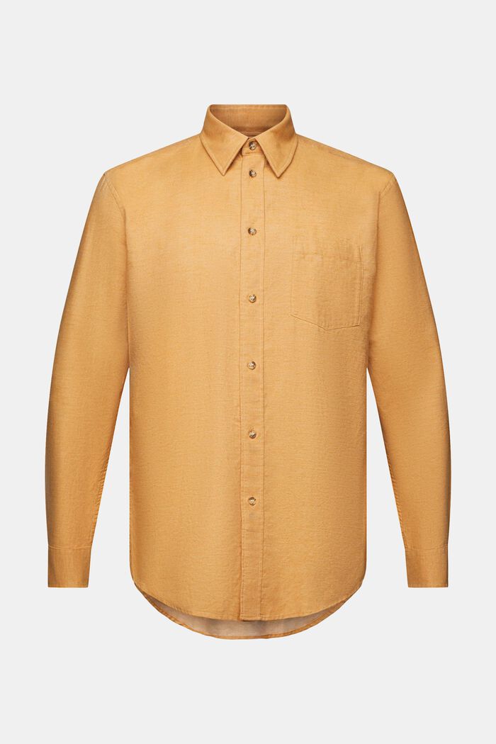 Gemêleerd shirt, 100% katoen, CAMEL, detail image number 7