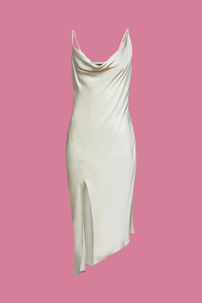 Kanten midi-jurk, LENZING™ ECOVERO™, LIGHT GREY, detail image number 7