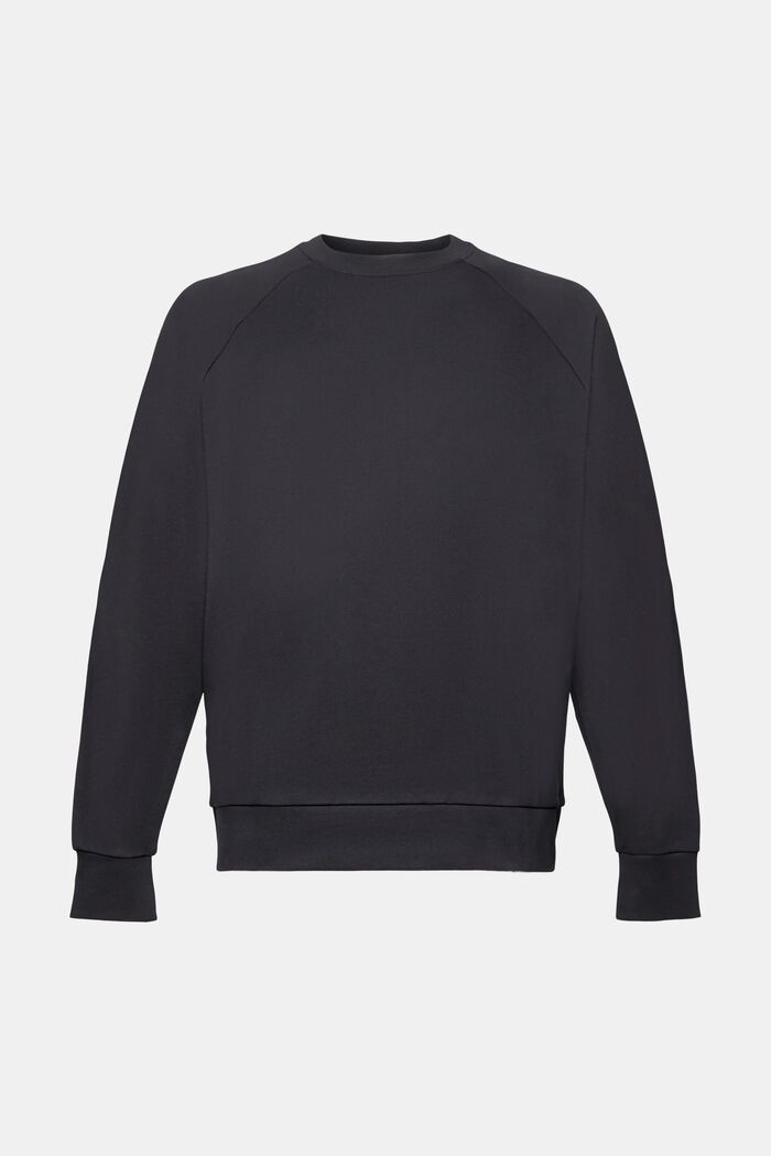 Katoenen sweatshirt met relaxed fit, BLACK, detail image number 6