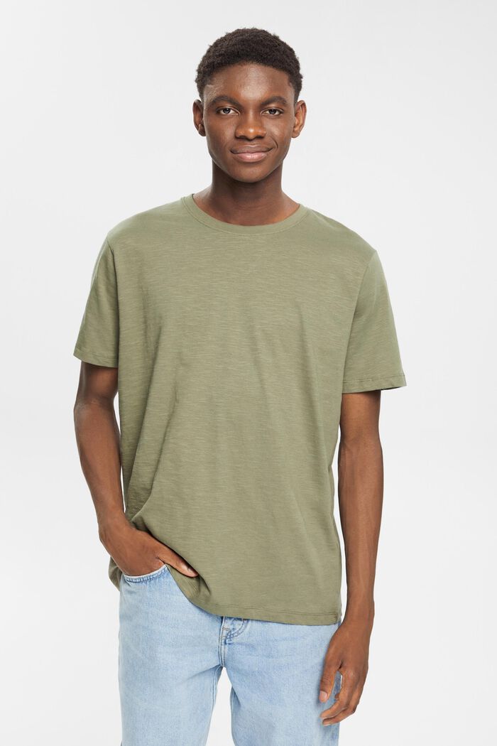 Jersey T-shirt, 100% katoen, KHAKI GREEN, detail image number 1