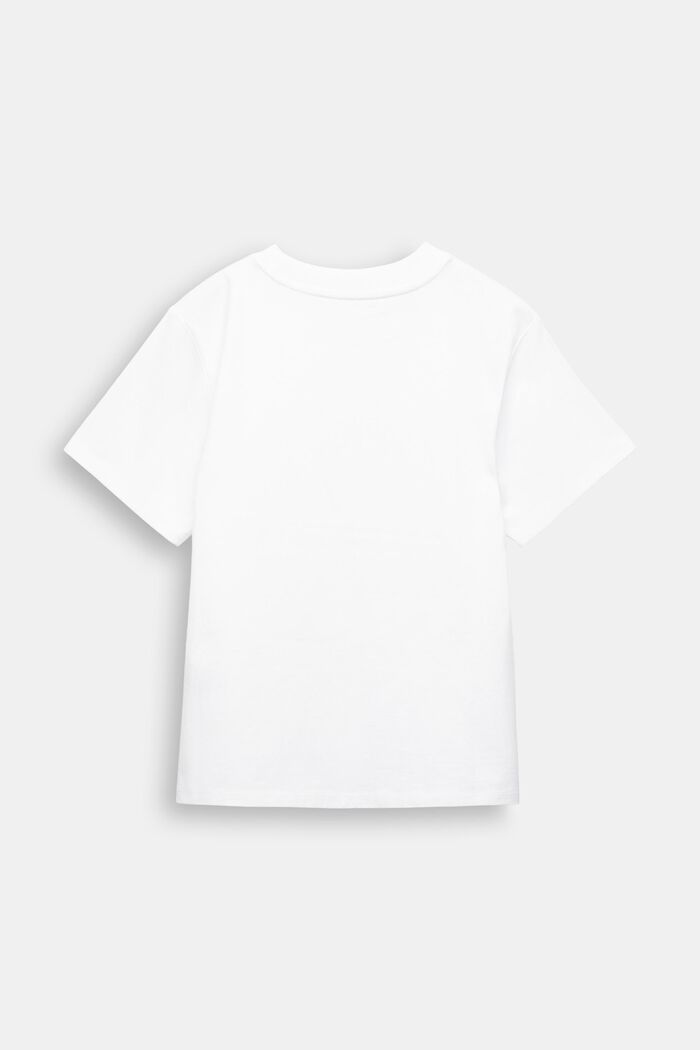 T-shirt van katoen-jersey met logo, WHITE, detail image number 1