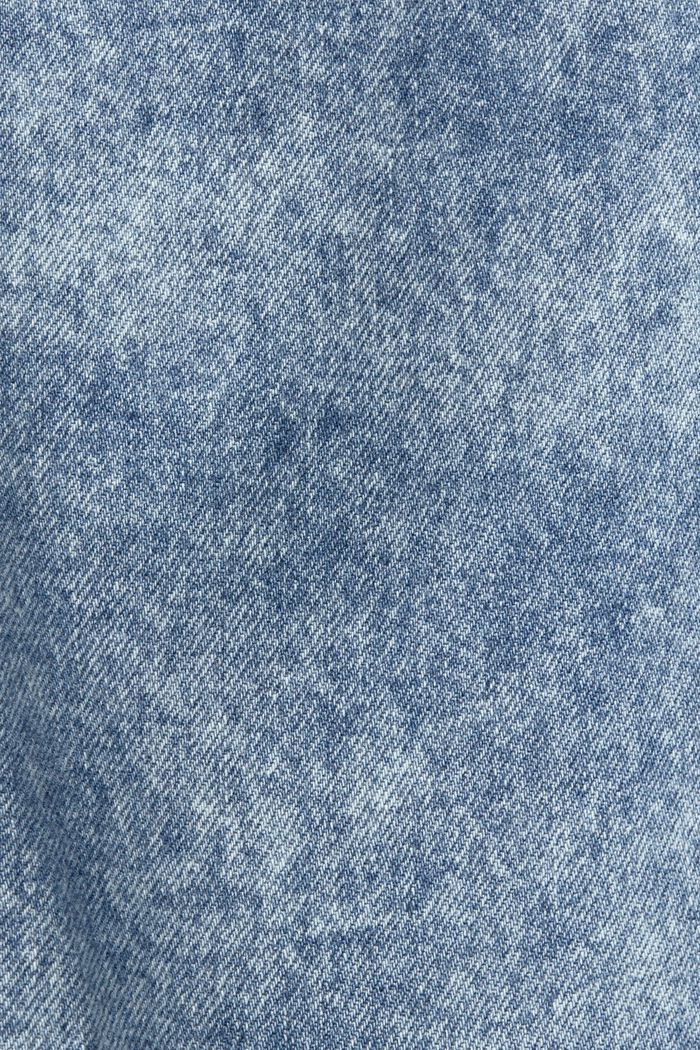 Jeans met banana fit, hoge taille en stonewashed effect, BLUE DARK WASHED, detail image number 6