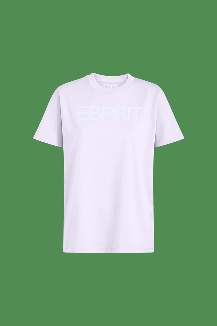 Uniseks T-shirt van katoen-jersey met logo, LILAC, detail image number 6