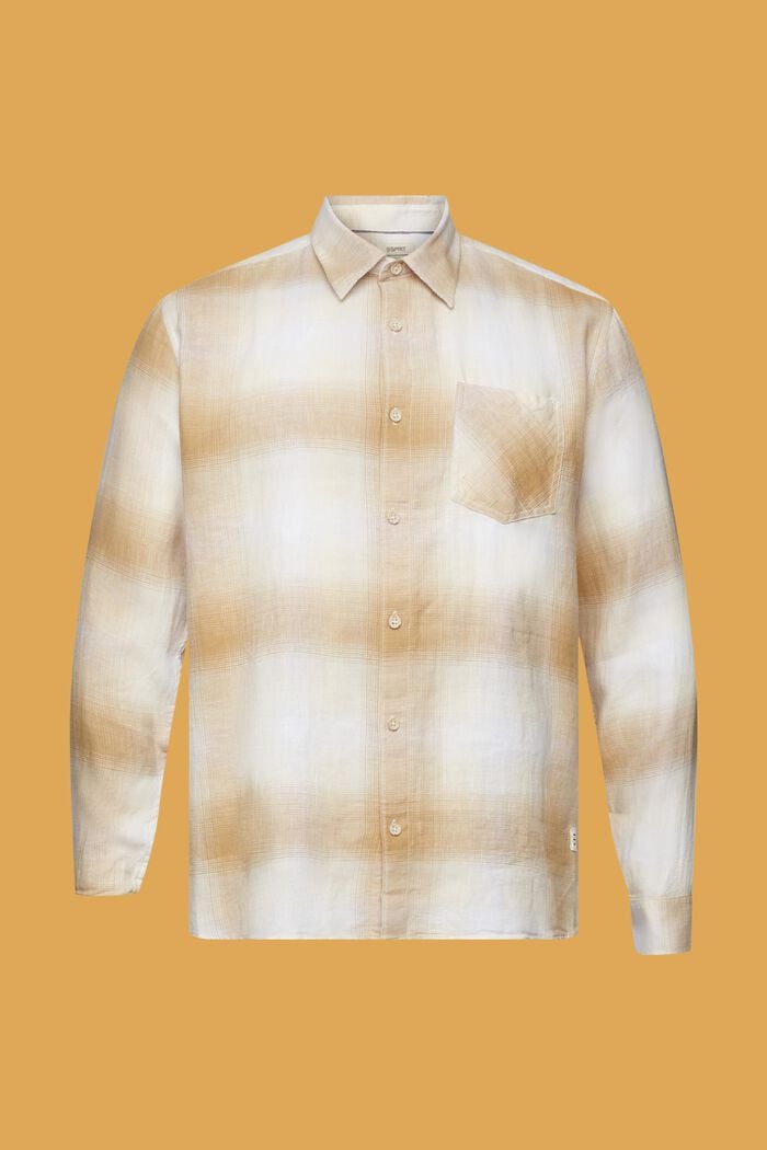 Geruit tartan shirt van een katoen-hennepmix, ICE, detail image number 7