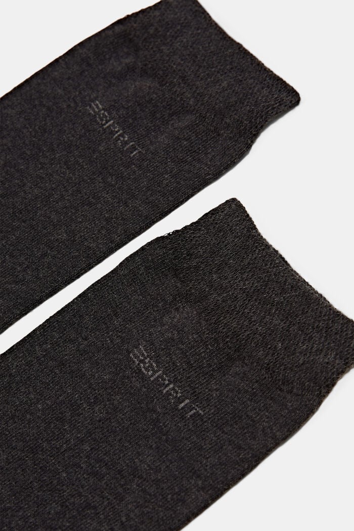 Twee paar sokken met zachte boord, ANTHRACITE MELANGE, detail image number 1
