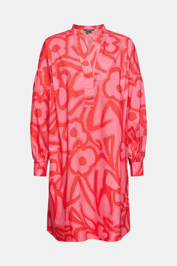 Midi-jurk met motief, PINK FUCHSIA, detail image number 6